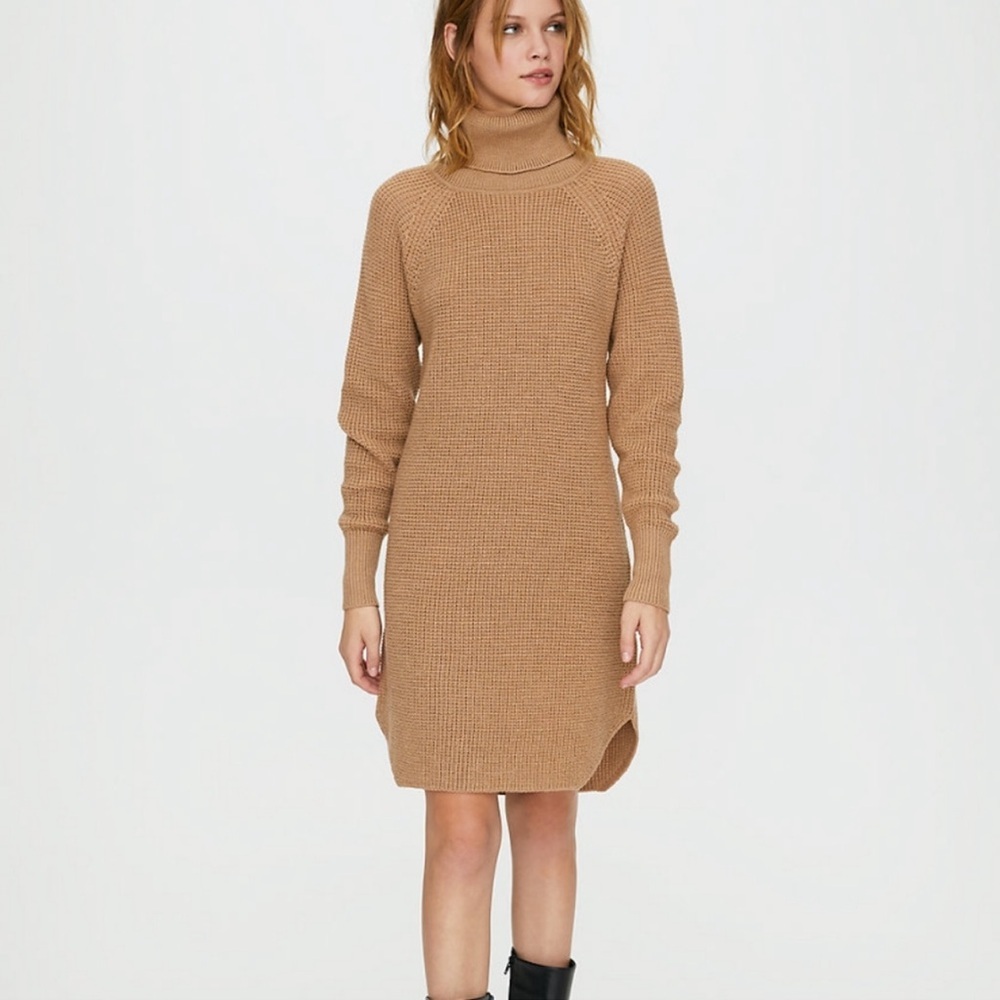 Wilfred Bianca Dress Long Sleeve Knit Merino Wool Turtleneck Size Small
